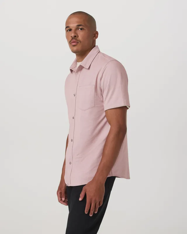 Short Sleeve Knit Oxford Button Down - Classic Fit