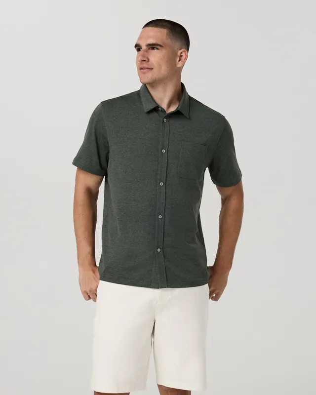 Short Sleeve Ponto Button Down Shirt